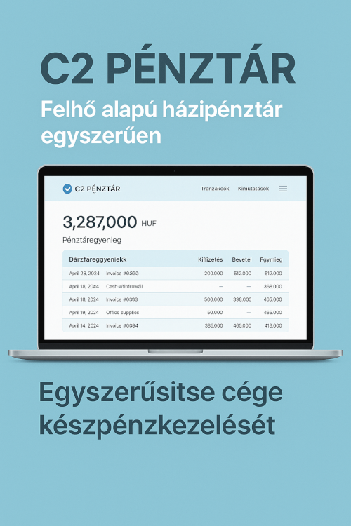 C2 pénztár kezelőfelület mockup